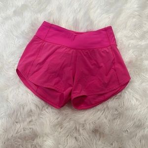 hot pink lululemon shorts